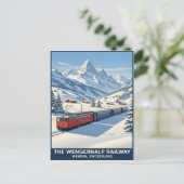 Wengen, Switzerland: 1960s Vintage Travel Postkarte (Stehend Vorderseite)
