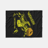 Wengen Switzerland Retro Skiing Tee  Fleecedecke (Vorderseite (Horizontal))