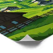 Wengen Switzerland Travel Art Vintage Poster (Ecke)