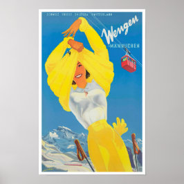 Wengen Switzerland Vintage Poster