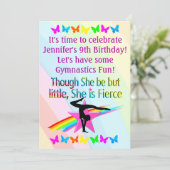 WENIG, ABER KLEINE GYMNASTIK-EINLADUNG EINLADUNG (Stehend Vorderseite)