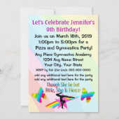 WENIG, ABER KLEINE GYMNASTIK-EINLADUNG EINLADUNG (Rückseite)