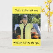 WENIG ALT WÜNSCHT MIR WENIG ALT SIE GLÜCKLICH **70 KARTE (Gelbe Blume)