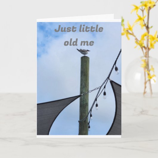 WENIG ALT WÜNSCHT MIR, WENIG ALT ZU SEIN, DASS DU  KARTE (Gelbe Blume)