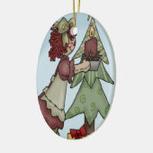 Wenig Annie-Weihnachten Keramikornament (Links)