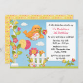 Wenig Birdie-Geburtstags-Party Einladung (Vorne/Hinten)