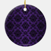 "Wenig blaue" violette Keramik Ornament (Hinten)