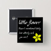 Wenig Blume Button (Vorne & Hinten)
