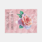 Wenig Blumen-Rosa-Rosen-St. Therese Fleecedecke (Vorderseite (Horizontal))