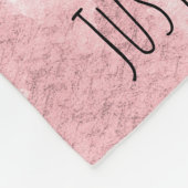 Wenig Blumen-Rosa-Rosen-St. Therese Fleecedecke (Ecke)