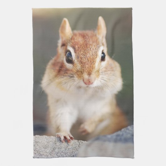 Wenig Chipmunk-Porträt Geschirrtuch (Vertikal)