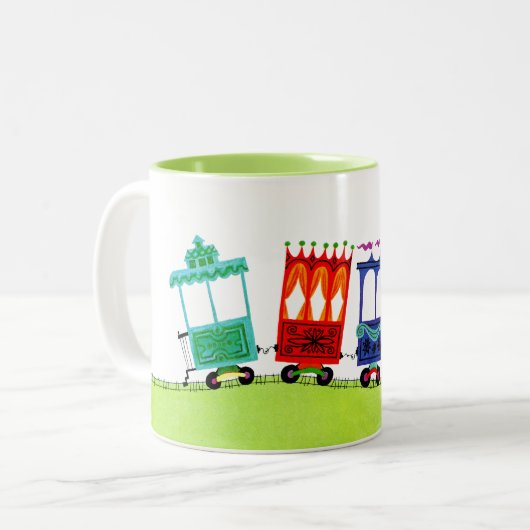 Wenig Choo Choo Zweifarbige Tasse (Vorderseite Links)
