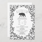 Wenig CUB schwärzen + Weiße Laub-Babyparty Einladung (Vorne/Hinten)