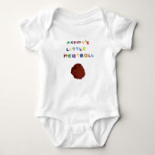 Wenig das Fleischklöschen-Shirt der Mama Baby Strampler (Vorderseite)