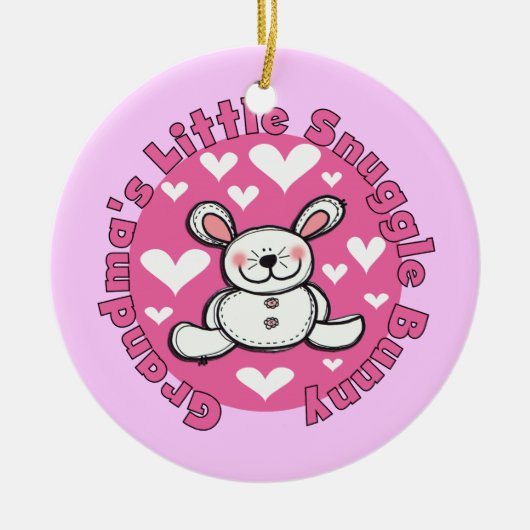 Wenig der Snuggle-Häschen der Großmutter Keramik Ornament (Vorne)