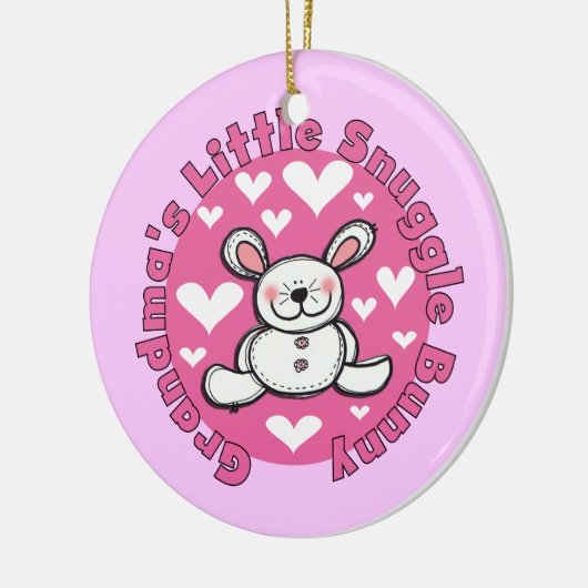 Wenig der Snuggle-Häschen der Großmutter Keramik Ornament (Links)