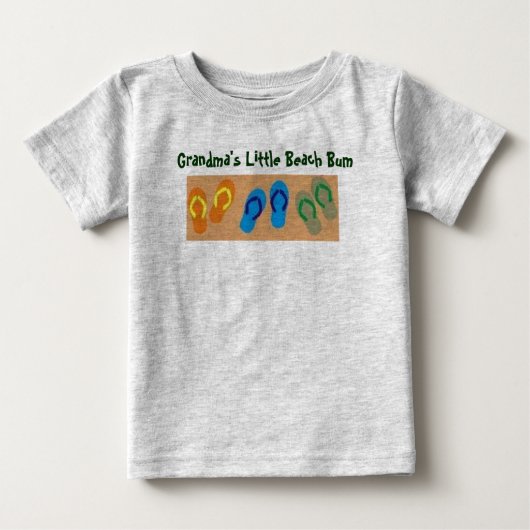 Wenig der Strand-Gammler der Großmutter Baby T-shirt (Vorderseite)
