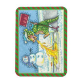 WENIG DRAGON MELTING & SHOVELING SNOW, NIEDLICH. MAGNET (Vertikal)