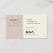 WENIG ELEGANTER MINIMAL PINK FLORAL PERSONALISIERT VISITENKARTE (Rückseite)