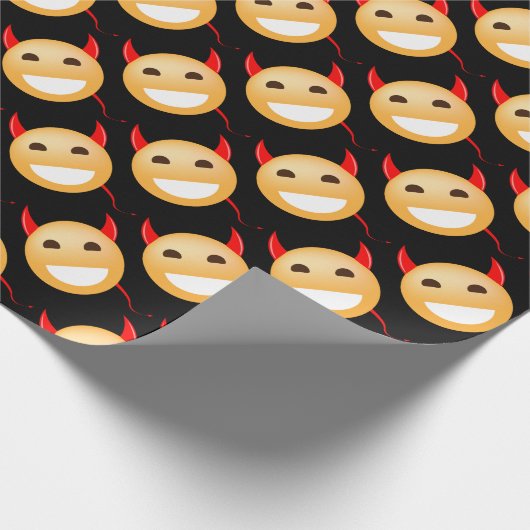 Wenig Emoji Teufel Geschenkpapier (Ecke)