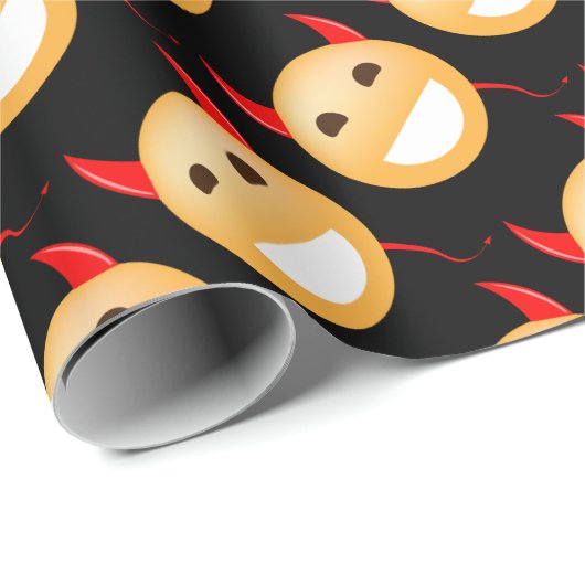 Wenig Emoji Teufel Geschenkpapier (Rolleneckpunkt)