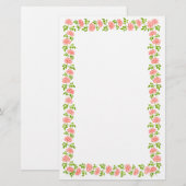 Wenig englisches Tee-Rosen-Briefpapier Briefpapier (Vorne/Hinten)