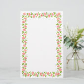 Wenig englisches Tee-Rosen-Briefpapier Briefpapier (Stehend Vorderseite)