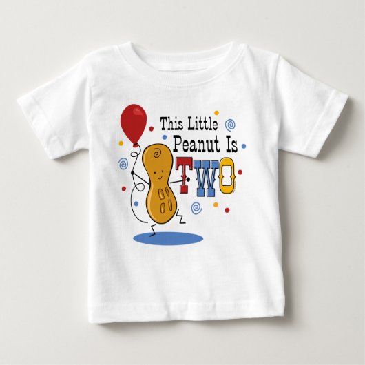 Wenig Erdnuss-2. Geburtstag Baby T-shirt (Vorderseite)