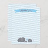 Wenig Erdnuss-Elefant danken Ihnen zu merken Dankeskarte (Vorne/Hinten)