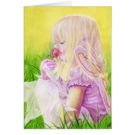 Wenig feenhafte Karte Rose des Frühlinges