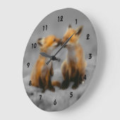 Wenig Fox-Liebe Große Wanduhr (Winkel)