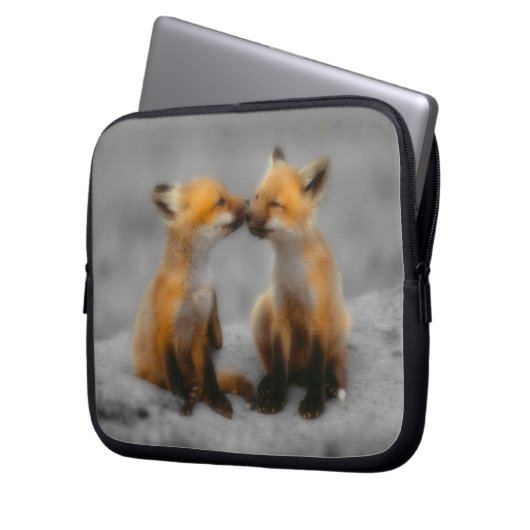 Wenig Fox-Liebe Laptopschutzhülle (Vorderseite Links)