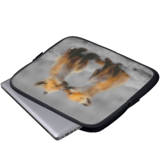 Wenig Fox-Liebe Laptopschutzhülle (Vorne Knopf)