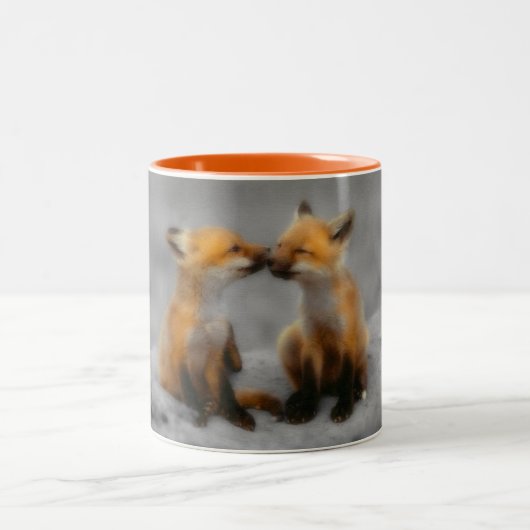 Wenig Fox-Liebe Zweifarbige Tasse (Mittel)