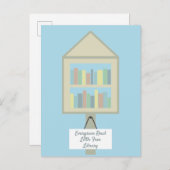 Wenig freie Bibliotheks-Gewohnheits-Postkarte Ankündigungspostkarte (Vorne/Hinten)