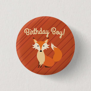 Wenig Geburtstags-Party-Thema Fox niedliches Button