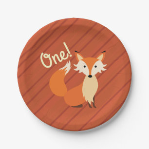 Wenig Geburtstags-Party-Thema Fox niedliches Pappteller
