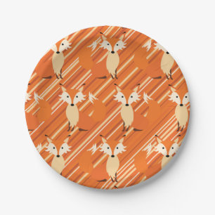 Wenig Geburtstags-Party-Thema Fox niedliches Pappteller