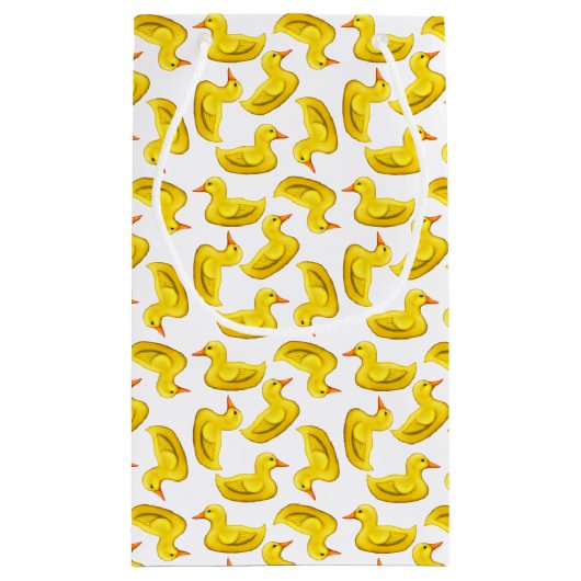 Wenig Gelb-Gummi duckt Geschenk-Tasche Kleine Geschenktüte (Rückseite)