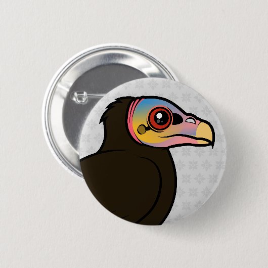 Wenig Gelb-köpfiger Geier Button (Vorne & Hinten)