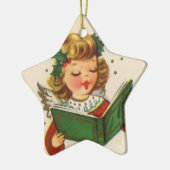 Wenig Gesang-Engel Keramik Ornament (Links)