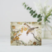 Wenig Geschöpf-Stier-köpfige Shrikes Postkarte (Stehend Vorderseite)