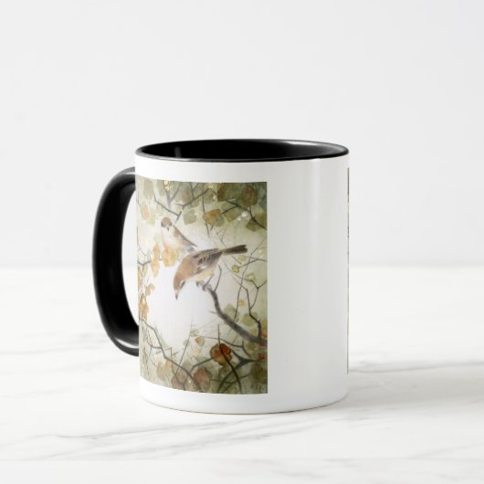 Wenig Geschöpf-Stier-köpfiges Shrikes Tasse (Vorderseite Links)
