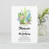 Wenig Gnome-Geburtstags-Einladung Einladung (Stehend Vorderseite)