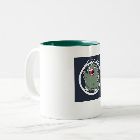 Wenig Godzilla Zweifarbige Tasse (Vorderseite Links)
