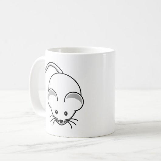 Wenig grafische Maus Kaffeetasse (Vorderseite Links)