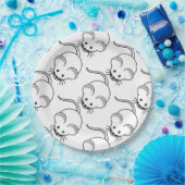 Wenig grafisches Mäusemuster Pappteller (Party)