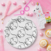 Wenig grafisches Mäusemuster Pappteller (Party)