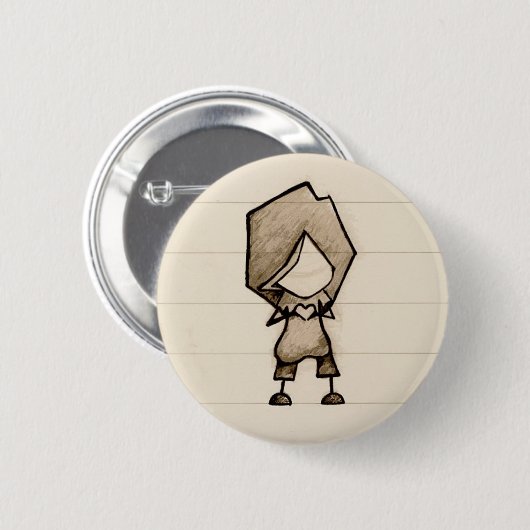 Wenig Handherz Button (Vorne & Hinten)