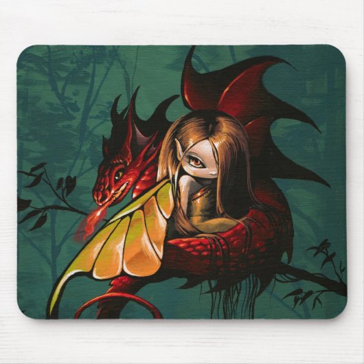 "Wenig helle" feenhafte Drache-Mausunterlage Mousepad (Vorne)